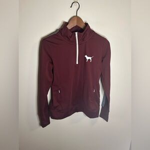 Pink VS | Maroon & Gray Varsity Ultimate Half Zip Pullover